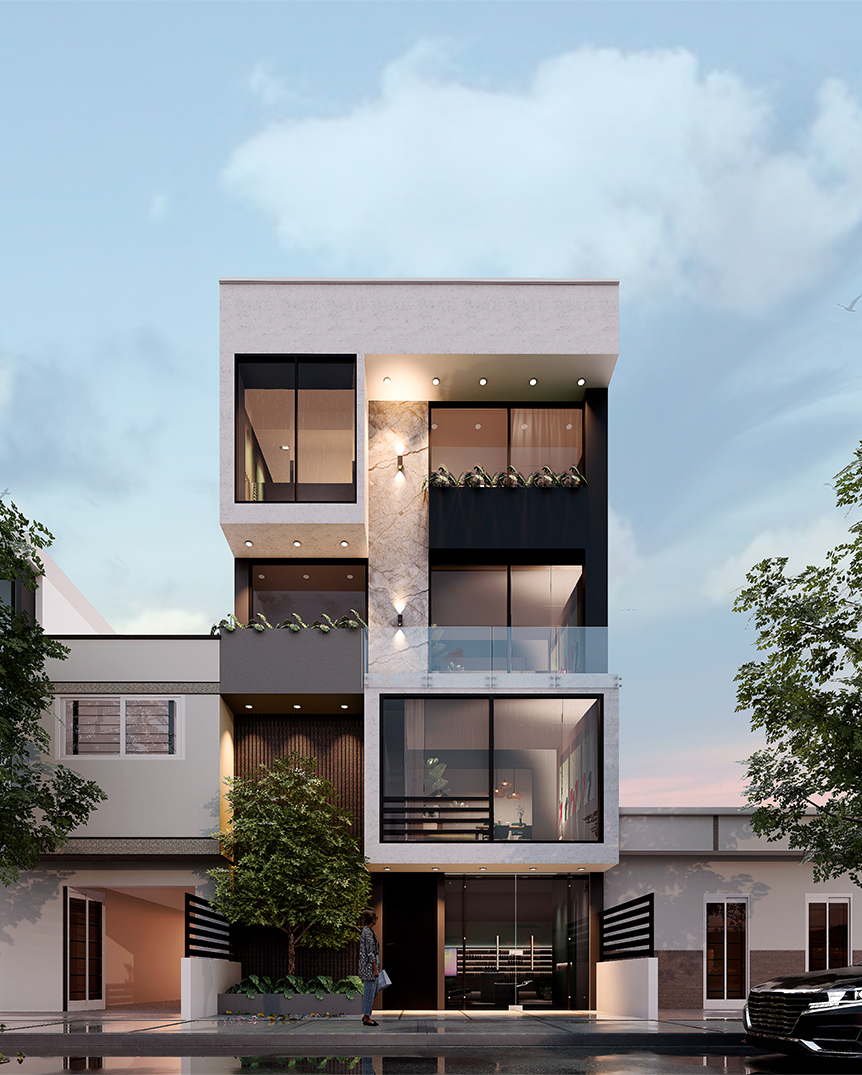 Edificio moderno 4 pisos